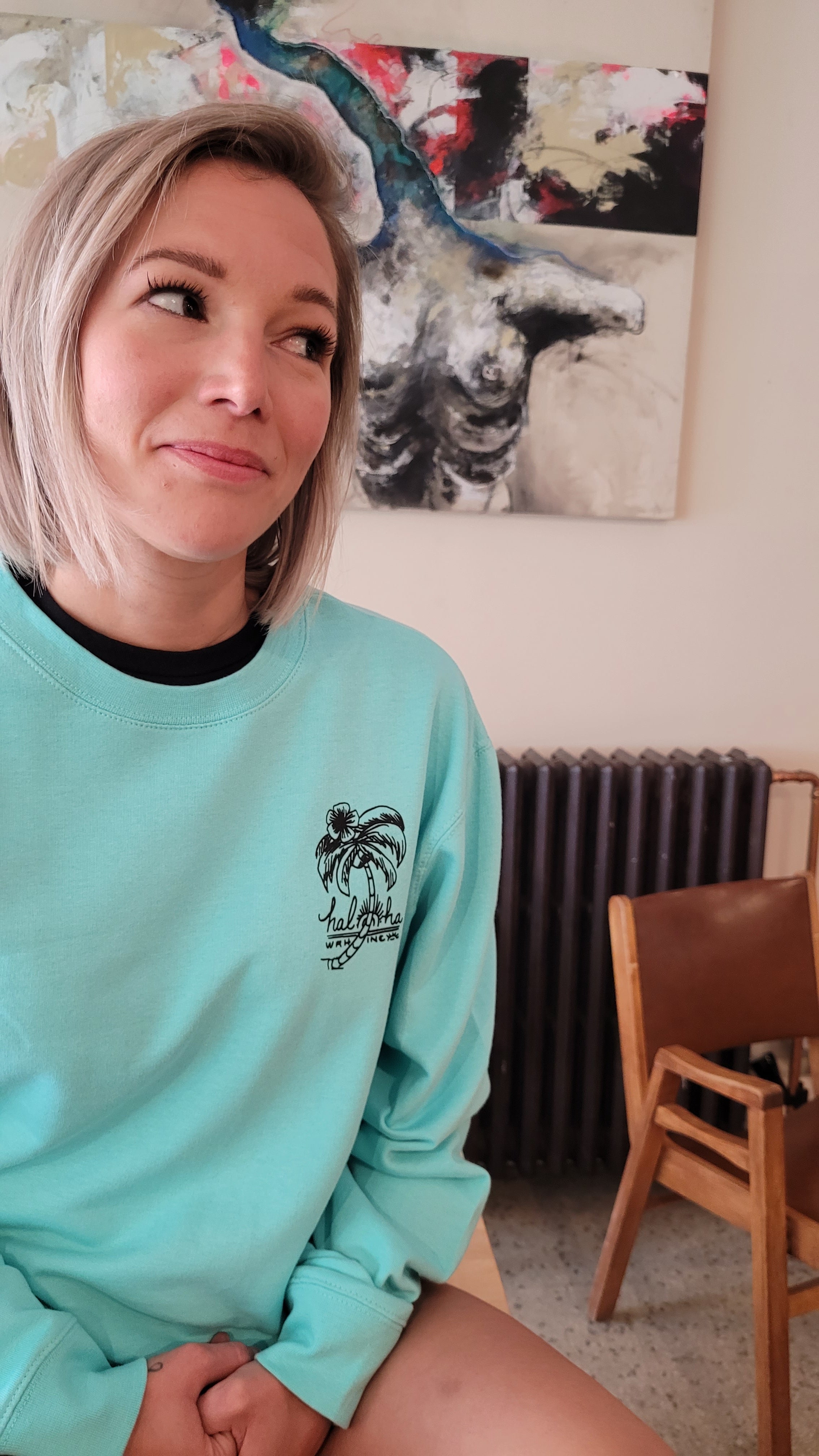 Crewneck ouaté boyfriend- WAIKIKI - MINT