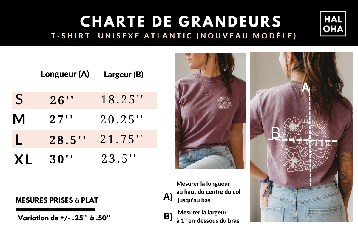 T-shirt unisexe Atlantic - Plumeria *NOUVEAU MODÈLE