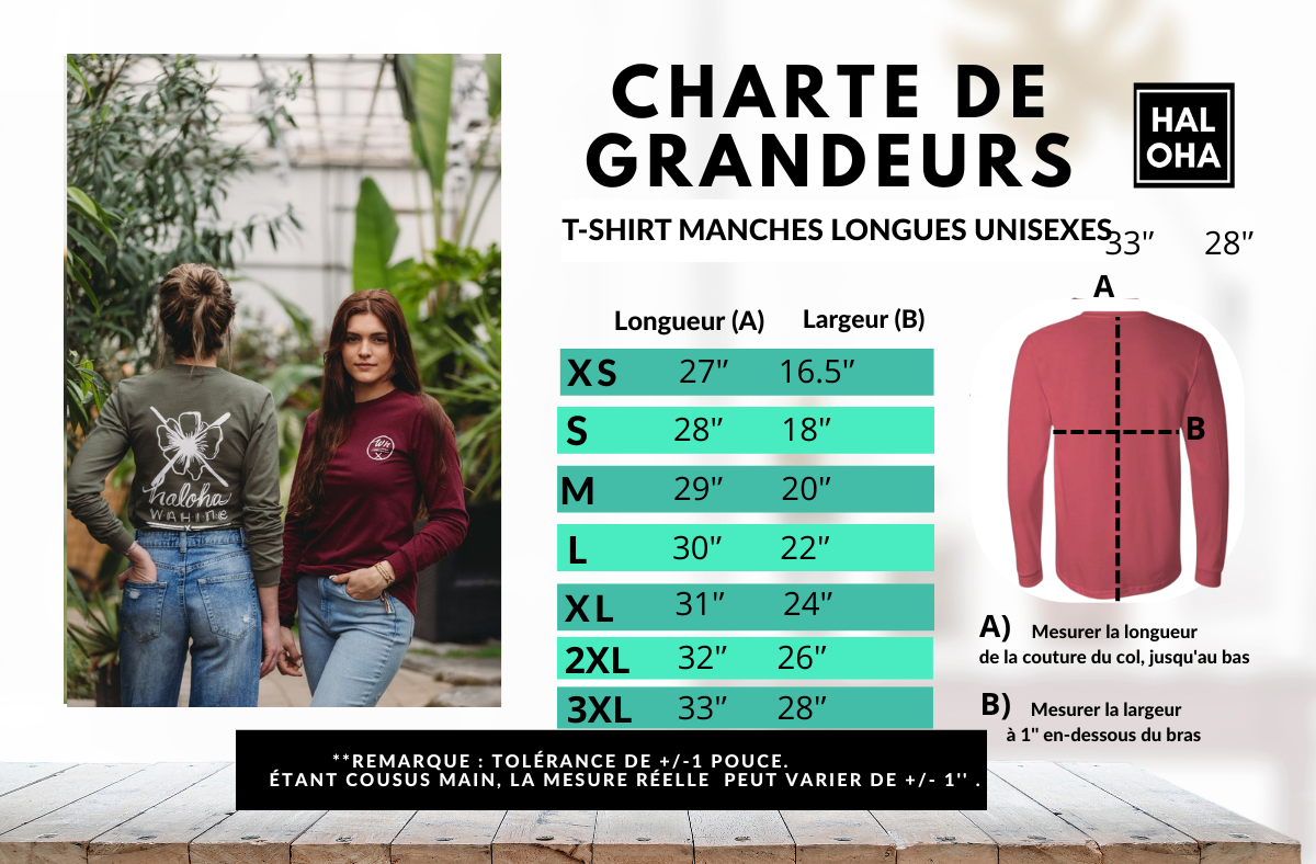 T-shirt unisexe manches longues FLOWER 🌺Couleur au choix (PRÉCOMMANDE)