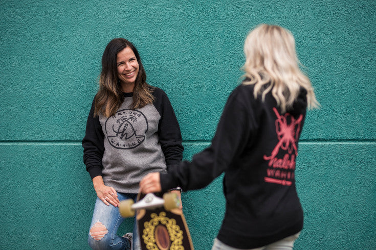 Hoodie unisexe FLOWERS - Logo blanc ou corail