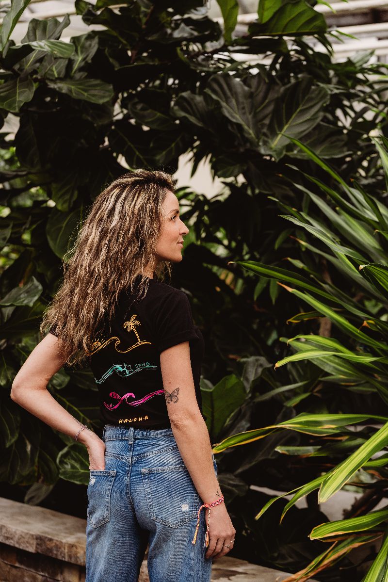 T-shirt unisexe PERFECT BEACH DAY - Black/Multi