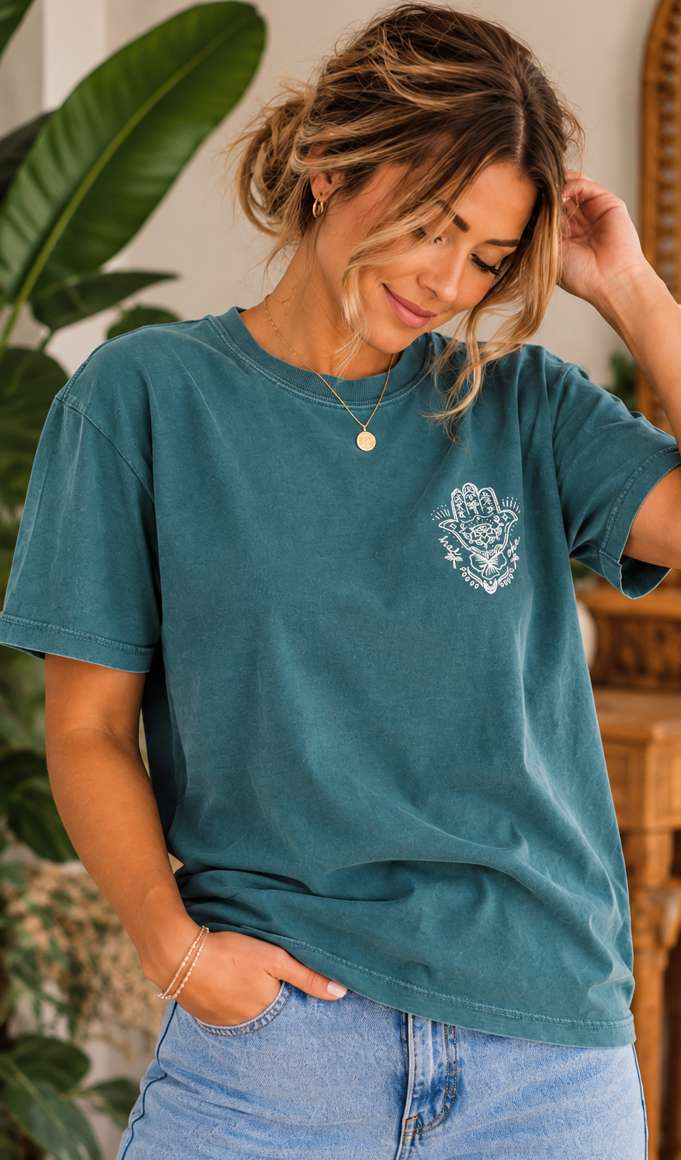 T-shirt unisexe NAMASTE - Salty Teal