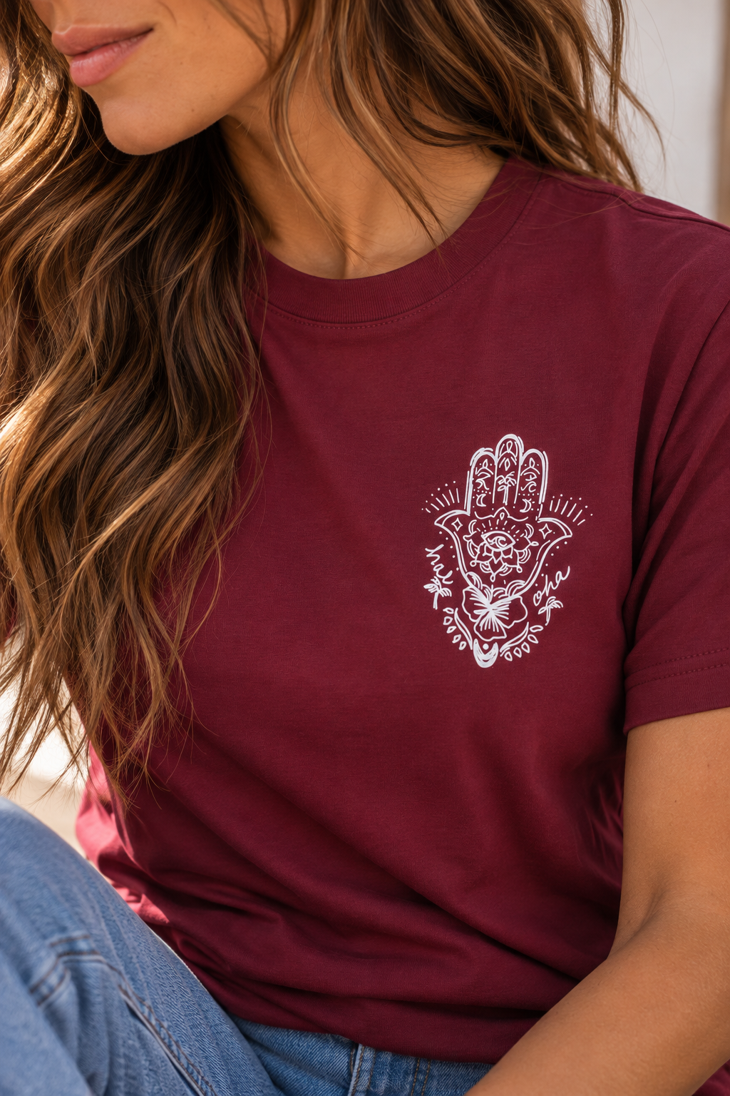 T-shirt unisexe NAMASTE - Burgundy