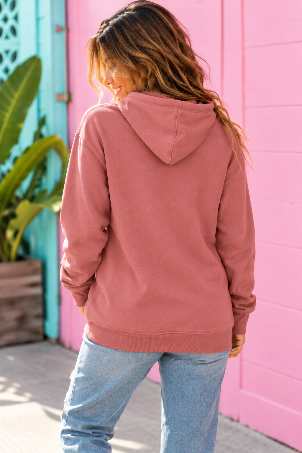 Hoodie femme - Postcard - Guava pink