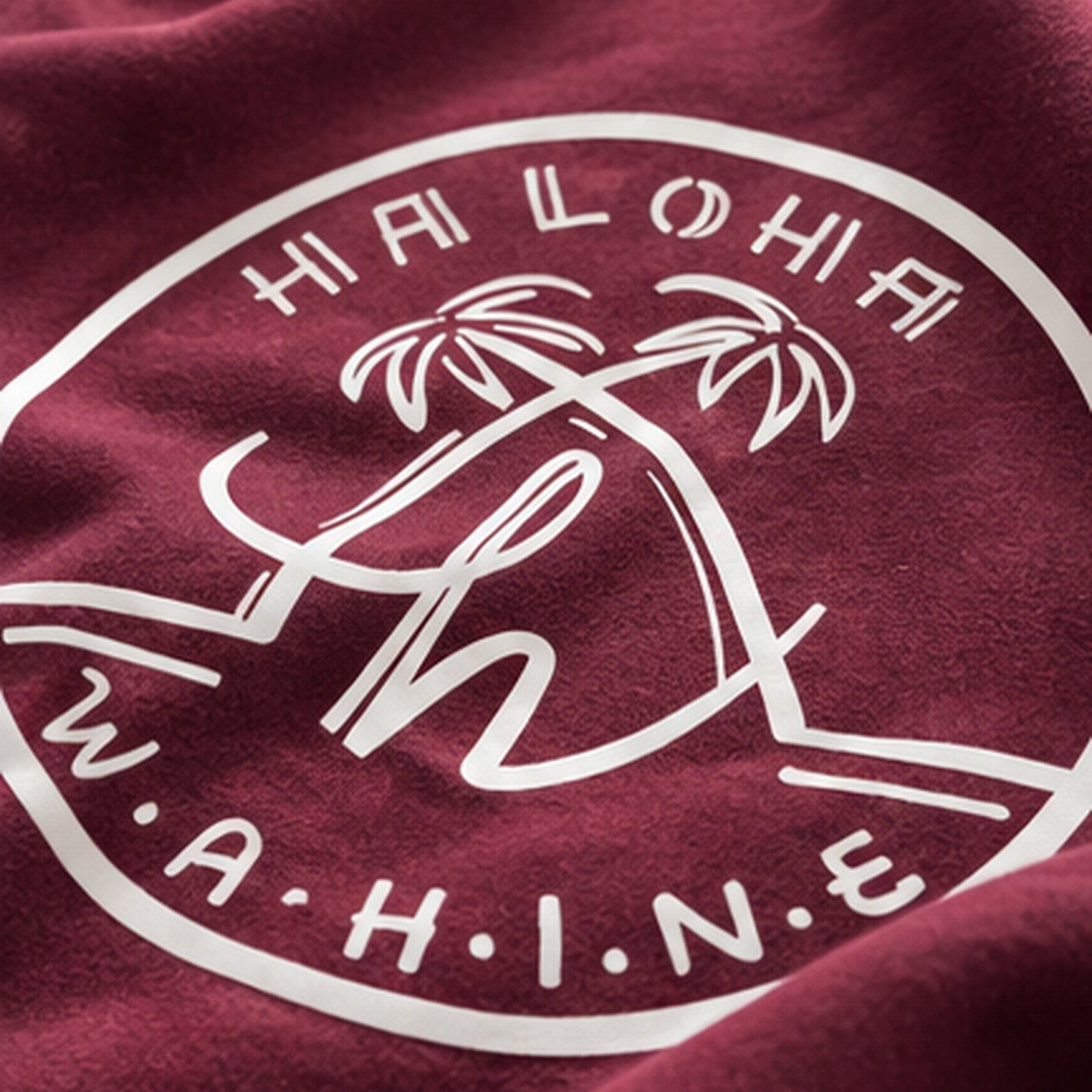 Crewneck unisexe ultra doux PALMS - Deep Burgundy (avec fin molleton intérieur)