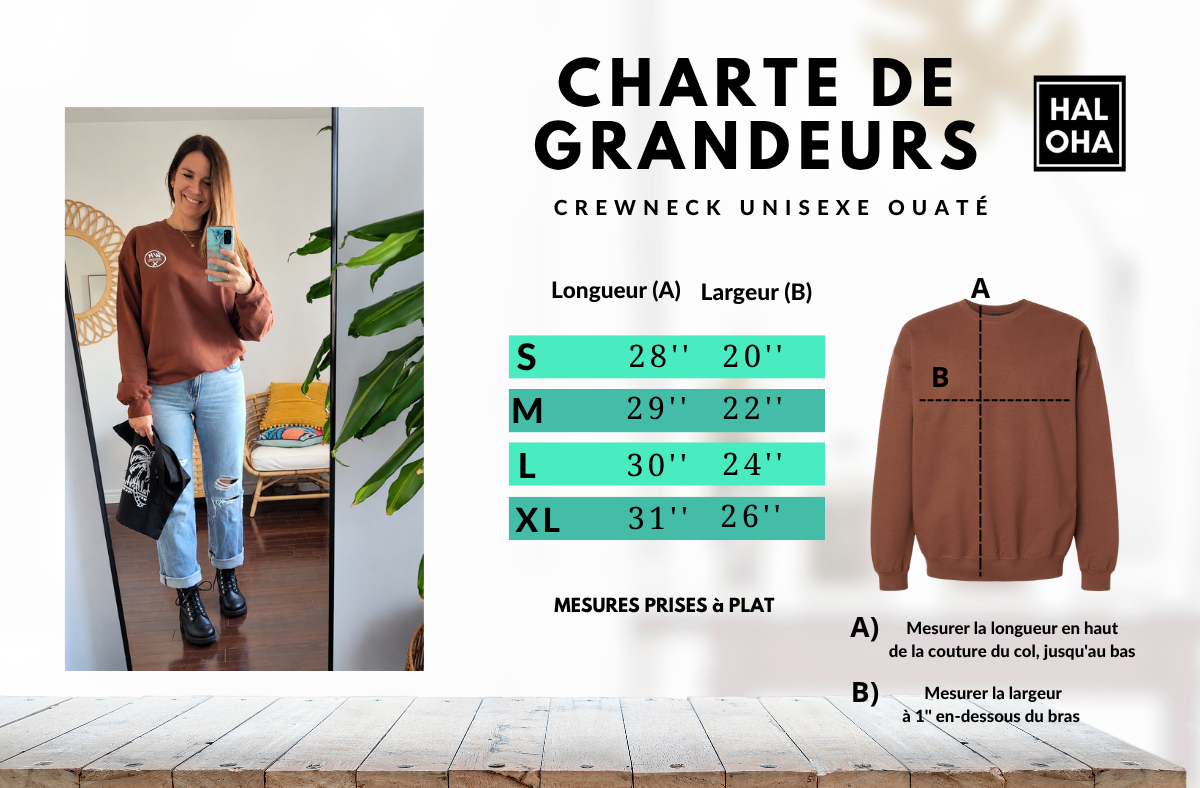 Crewneck ouaté unisexe CACAO ESCAPE