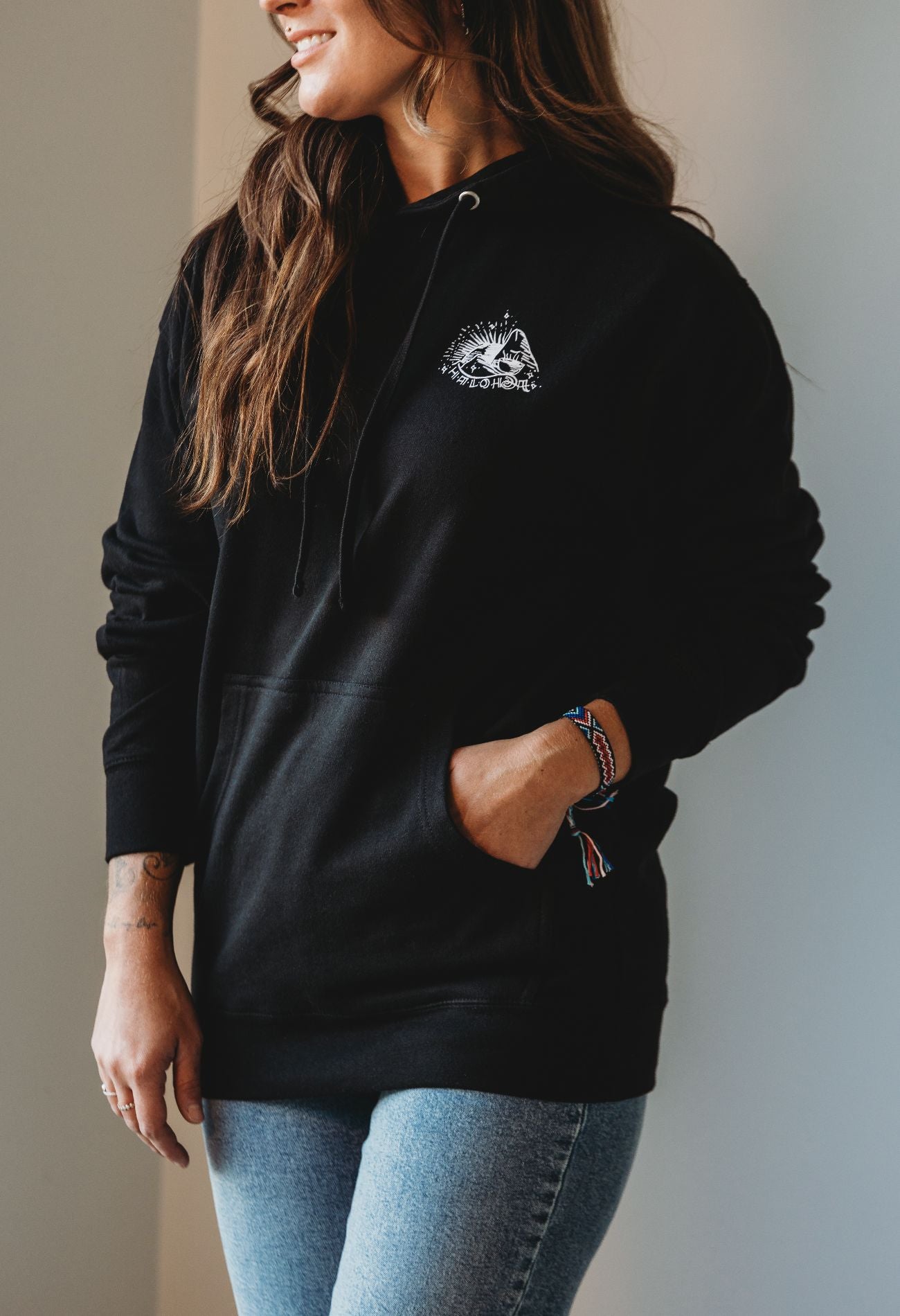 Hoodie unisexe IVRESSE DES SOMMETS - Black Moonlight