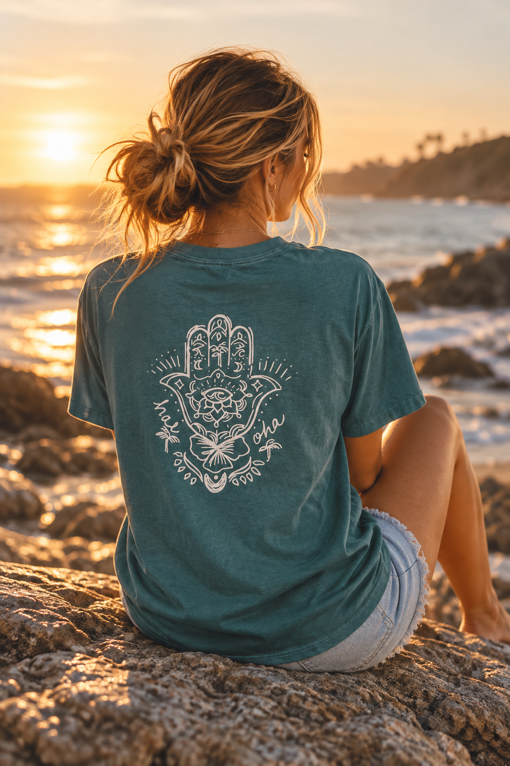 T-shirt unisexe NAMASTE - Salty Teal