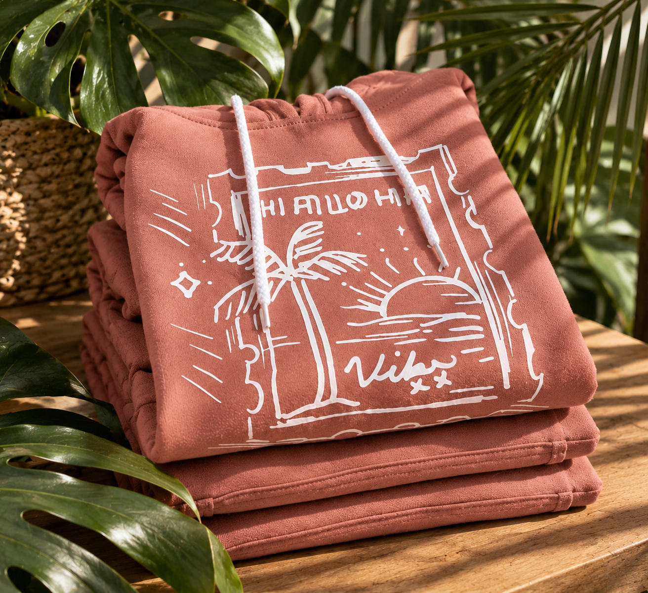 Hoodie femme - Postcard - Guava pink