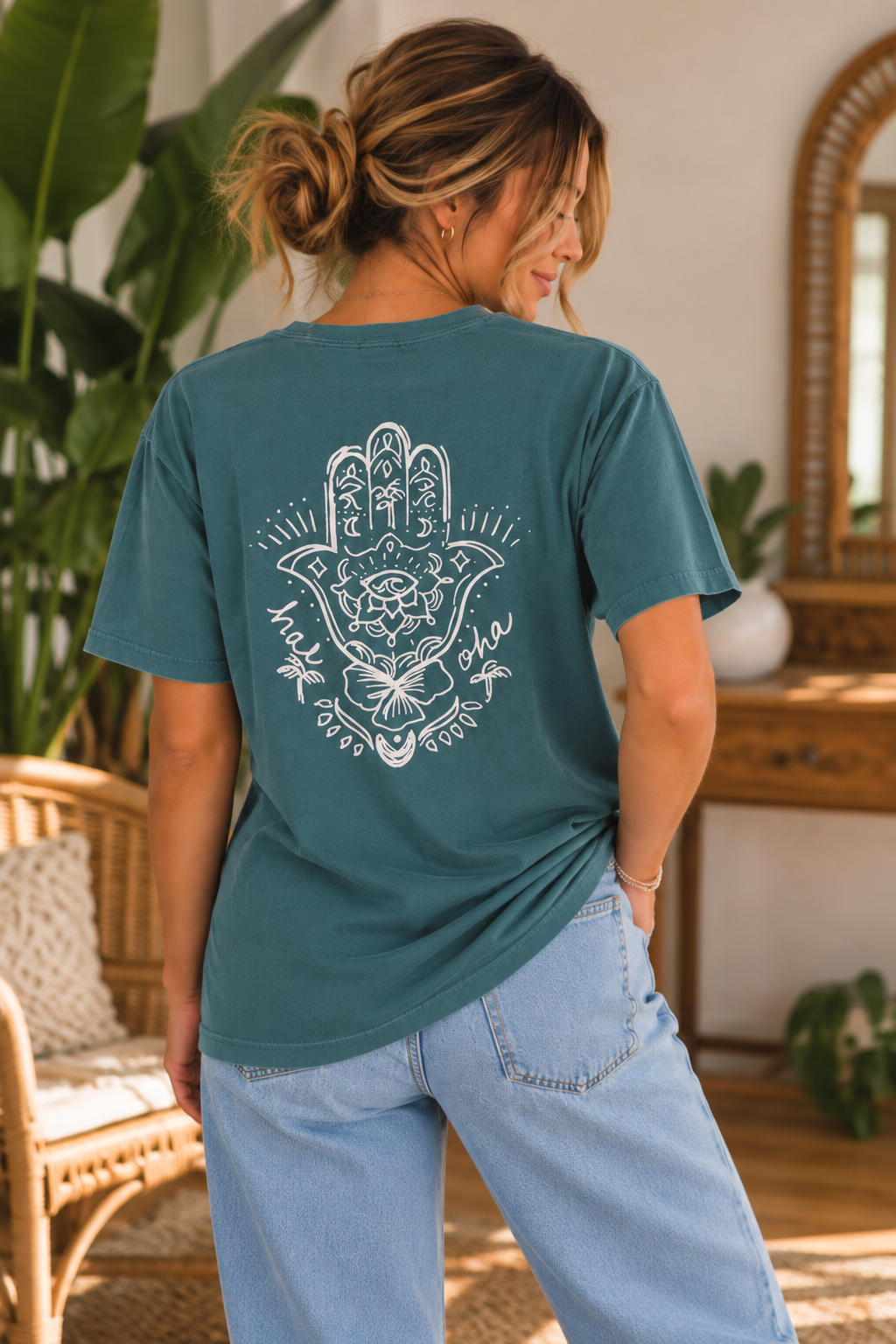 T-shirt unisexe NAMASTE - Salty Teal